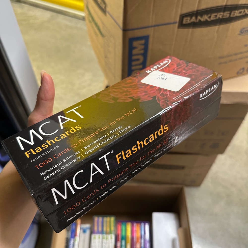 Kaplan MCAT Flashcards - Black and Red Design